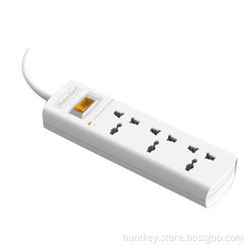 Universal Power Strip with 3 Sockets and Surge Protection